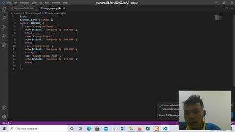 Belajar Struktur Logika Switch dengan PHP -  Visual Studio Code