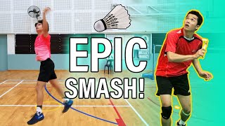 How to do the 360 Backhand Smashing Trickshot by BG Badminton Academy 15,090 views 4 years ago 5 minutes, 12 seconds