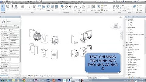 Tự học Revit - 9 - Gắn Chữ 3D trên mặt cong 1 - Hồng Lựu
