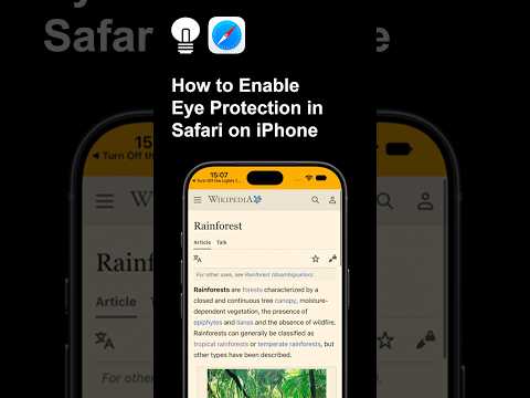 How to Enable Eye Protection in Safari on iPhone #tutorial #iphone