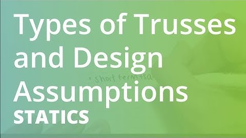 Types of Trusses and Design Assumptions | Statics