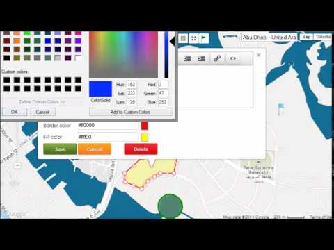 JQuery GoogleMaps Editor v2.0.2 Demo