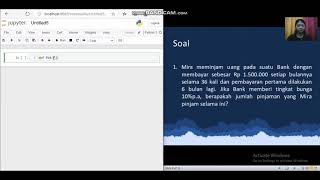 MEMBUAT FUNGSI UNTUK MENGERJAKAN SOAL ANUITAS DITUNDA DAN PENYUSUTAN MENGGUNAKAN PYTHON