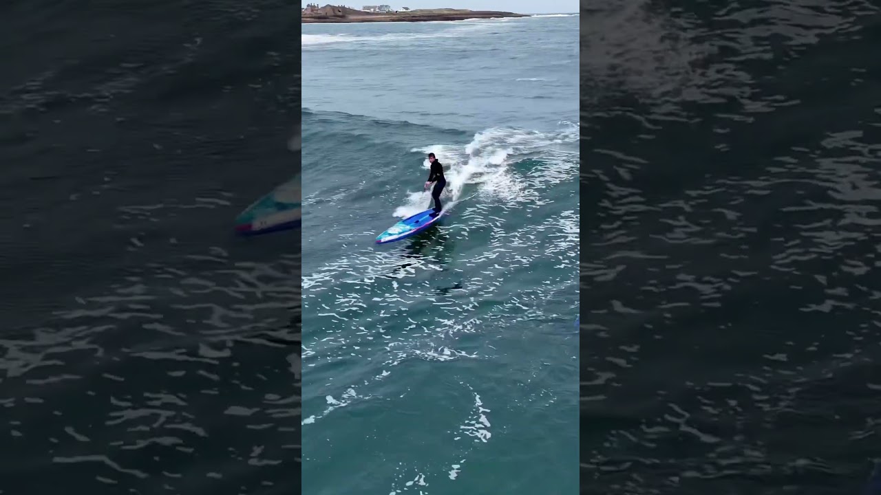 Raceboard wave session at beadnell bay