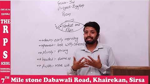 Venkat and fish  ||  Class 3rd ||  English Poem || Mylestone || International Curriculum