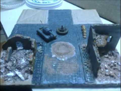 maqueta de guerra 14 x 14 cm paso a paso materiales reciclados. - YouTube