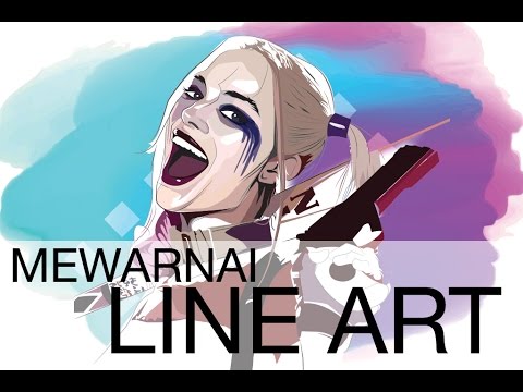  harley  quinn  line art YouTube