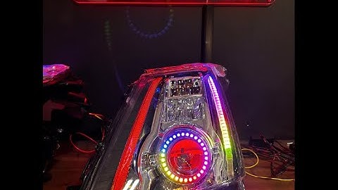 2008-2015 Cadillac CTS & CTS-V RGBW Flow Series LED Halo DRL Custom Headlights - AutoLEDTech