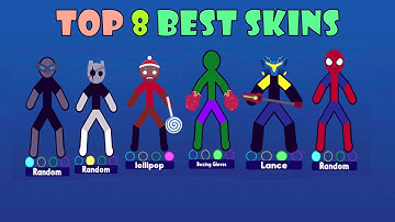 TOP 8 BEST SKINS in Supreme Duelist Stickman (Android, iOS Game)