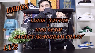 Louis Vuitton x Nigo Monogram Crazy Denim Workwear Jacket Black