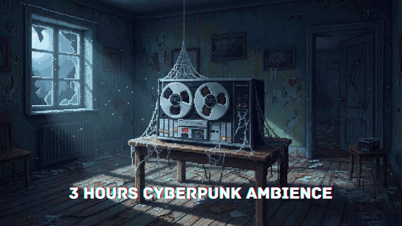 3 Hours of Deep Cyberpunk Static and Dark Ambient Atmosphere - For Focus, Sleep and Writing