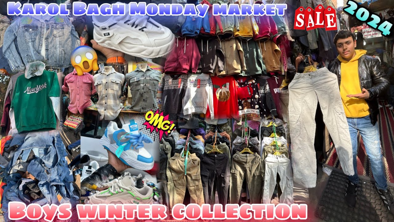 Boys winter collection in Karol Bagh Monday market delhi cheapest market winter clothes