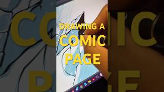 Inking a cool comic book page.