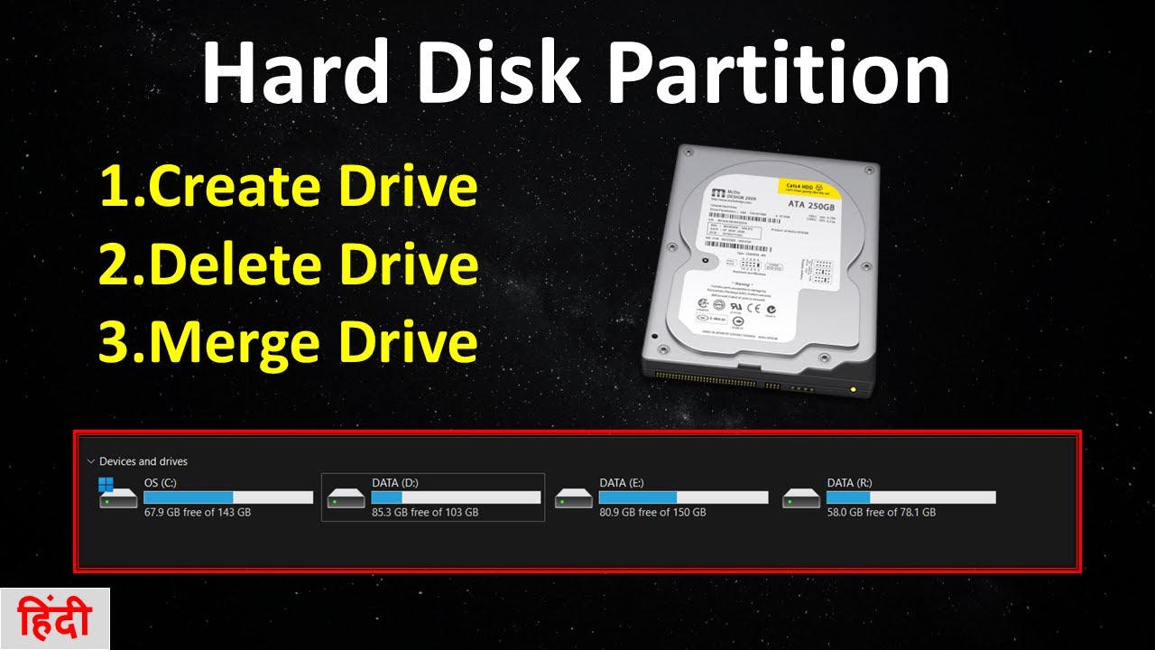 Hard Drive Partition on Computer ? | Create Drive | Delete Drive ...
