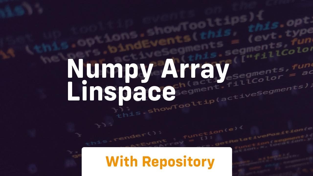 numpy array linspace - YouTube