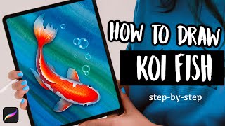 Drawing a Koi Fish - Easy Procreate Tutorial screenshot 1
