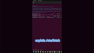 Understanding /etc/fstab #linuxtutorials #moreofTech
