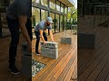 Nobody guessed cinder blocks could look this good 🖤🪵🌸 A luxury outdoor bench built from scrat
