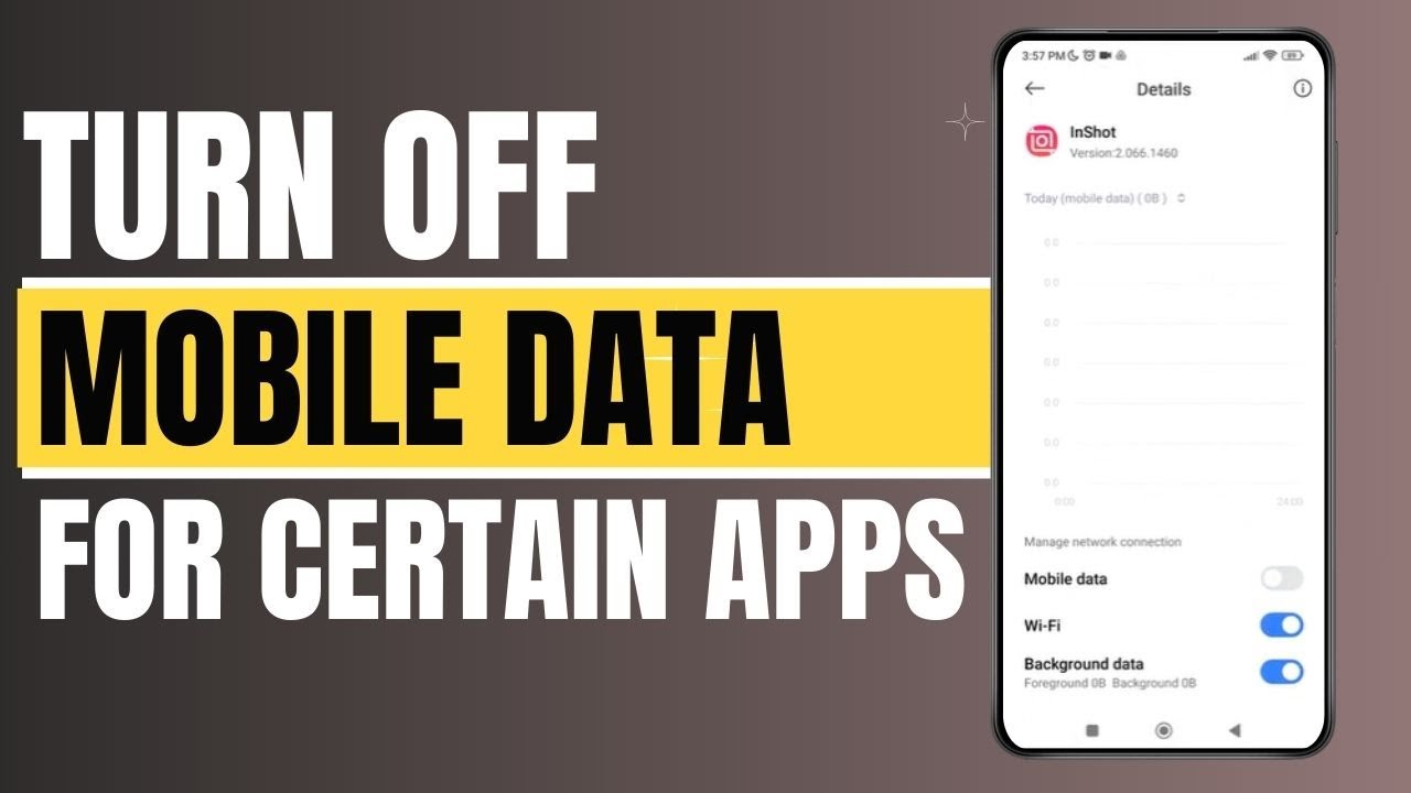 How to Turn Off Mobile Data for Certain Apps ? - YouTube