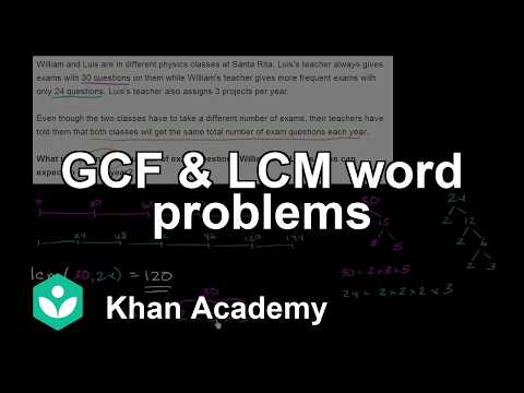 GCF & LCM word problems | Playing with Numbers | TG Class 6  | Mathematics | Khan Academy