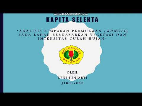 Video: Mengapa vegetasi mempengaruhi limpasan?