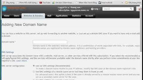 hướng dẫn addon doamain trên hệ thống Plesk