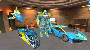 Shark Robot Car Game - Tornado Robot Bike Games 3d _ android gameplay