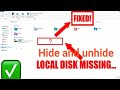 local disk fixing C,D&amp;E // hide and unhide//permission gain and remove//