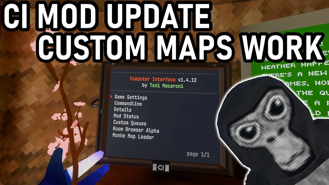 Download Gorilla Tag VR Custom Maps In-Game?  New Monke Map Loader &  Computer Interface Mod Update 