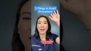 🛑 5 THINGS TO AVOID AFTER RHINOPLASTY SURGERY