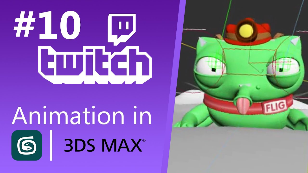 #10. Flig vs Candyeti: Animation in 3ds max (How To Make Video Games) runner game
