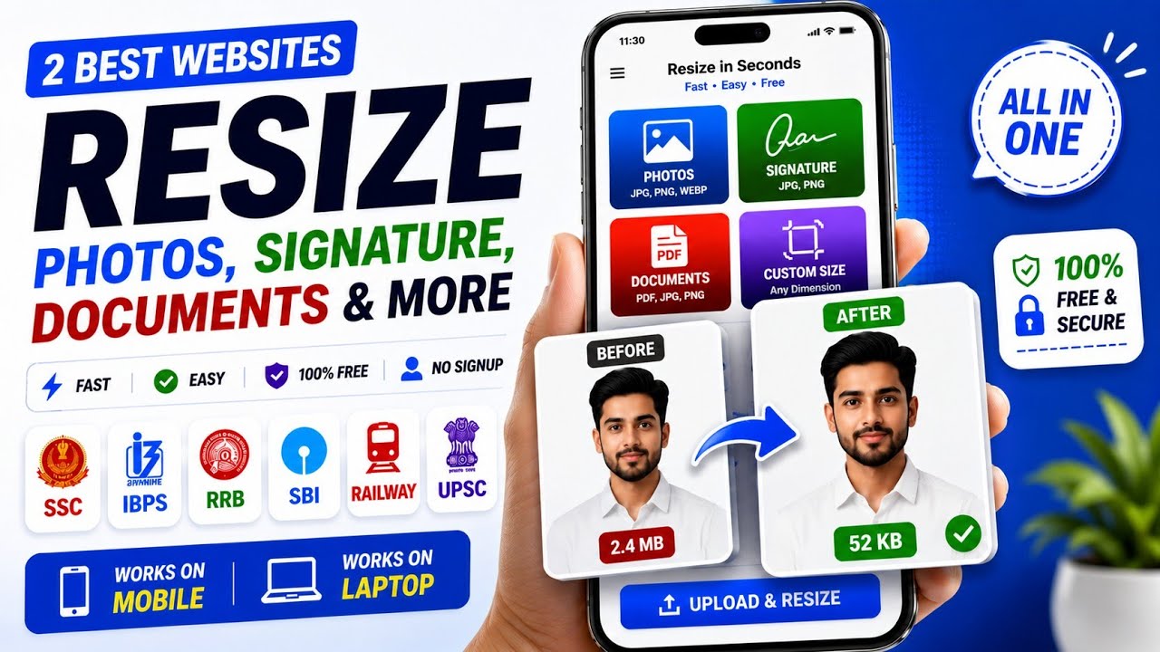 Form Photo How to Resize Photo & Signature for Online Application | Fix Upload ...