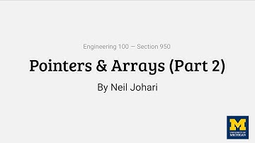 Pointers & Arrays (Part 2)