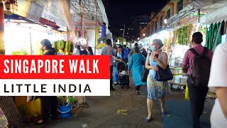 Little India Deepavali / Diwali Lights Up October 2020 - Singapore Walk [4K]