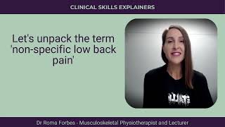 How do I explain non-specific low back pain? screenshot 3