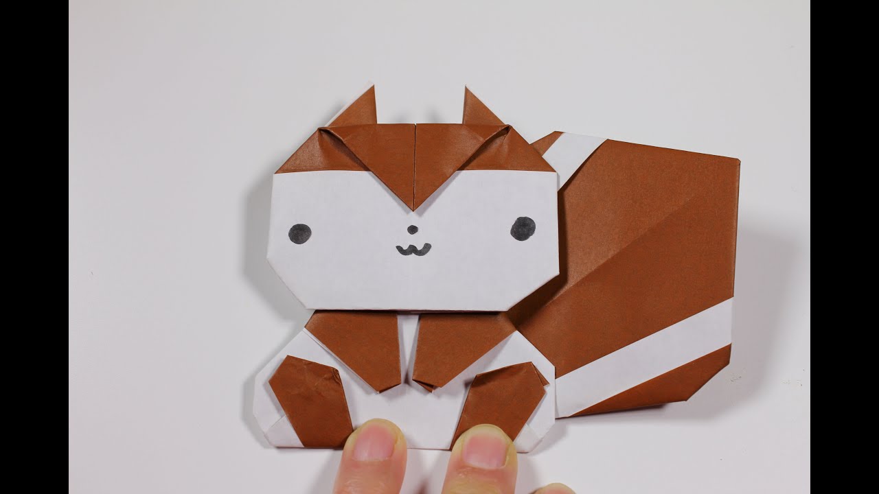 簡單折紙 動物 小松鼠 Youtube