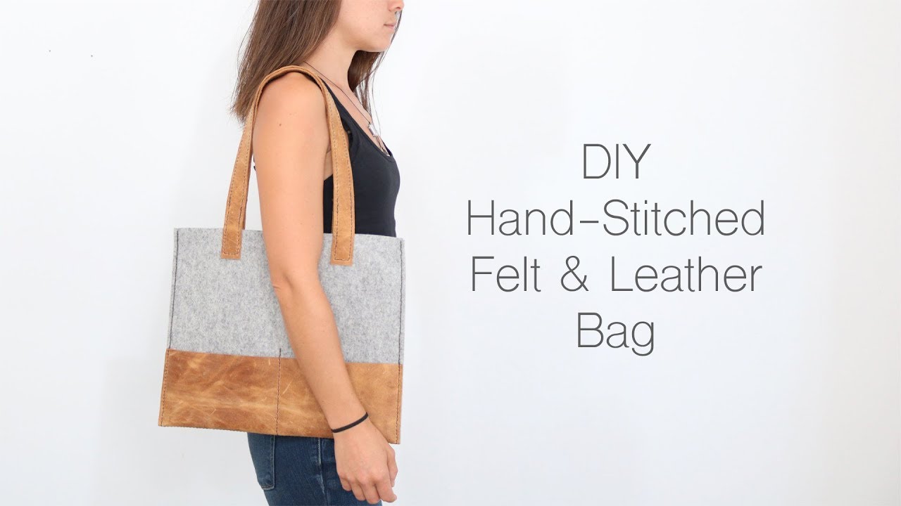 Wool Felt Bag Medium Satchel AudreyModern