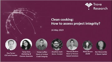 Trove Research Webinar: Cookstove Projects - How to Assess Project Integrity
