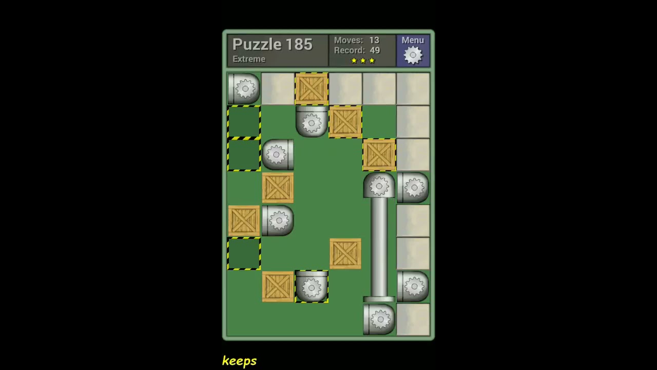 Pushing Machine (Extreme) Level Puzzle 185 - Perfect Solution