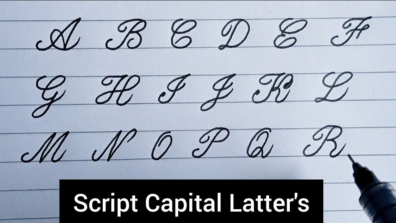 English script capital letters|ইংরেজি টানা বড় হাতের লেটার - YouTube