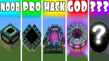 NOOB VS PRO VS HACKER VS GOD VS ??? ENDER PORTAL MINECRAFT PIXEL ART