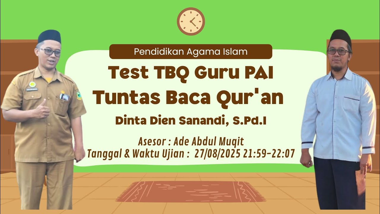 TEST TBQ (TUNTAS BACA QUR'AN) GURU PAI TAHUN 2025   #test #bacaquran #murojaah #bacaquranmerdu