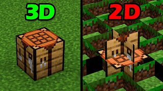 minecraft 2D vs 3D be like