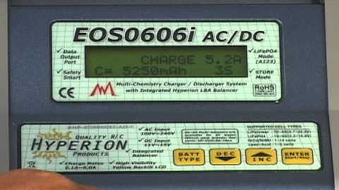 How to store charge a LiPo pack using the Hyperion EOS0606i AC/DC Charger