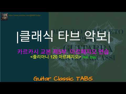 [Carcassi Method] Part 5. Arpeggio Exercises - Giuliani 120 Arpeggios (6 pieces, 24 pages) (+) - Mauro Giuliani