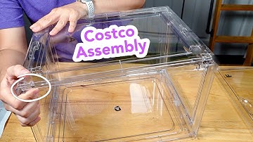 How to Assembly Clear Plastic Shoebox Organizers from Costco