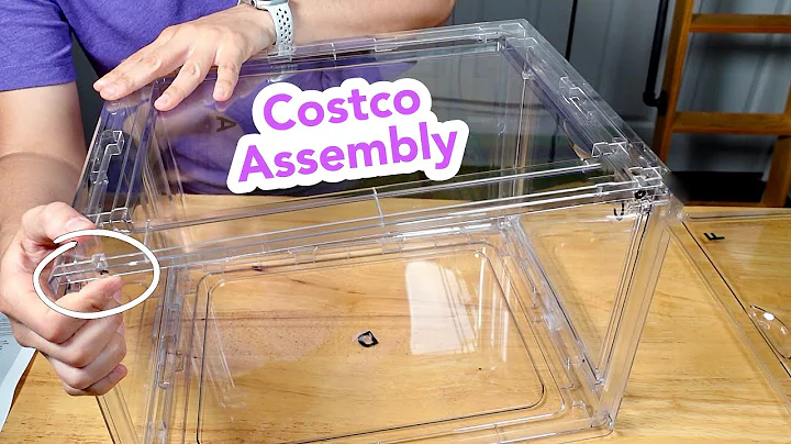 How to Assembly Clear Plastic Shoebox Organizers from Costco