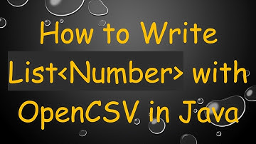 How to Write List Number  with OpenCSV in Java