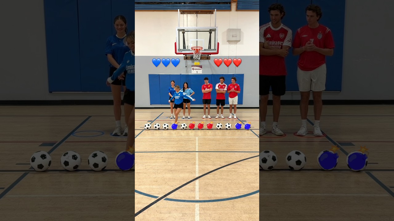 Soccer Bomb Challenge! Girls vs Boys