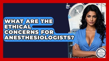What Are The Ethical Concerns For Anesthesiologists? - The Operating Table